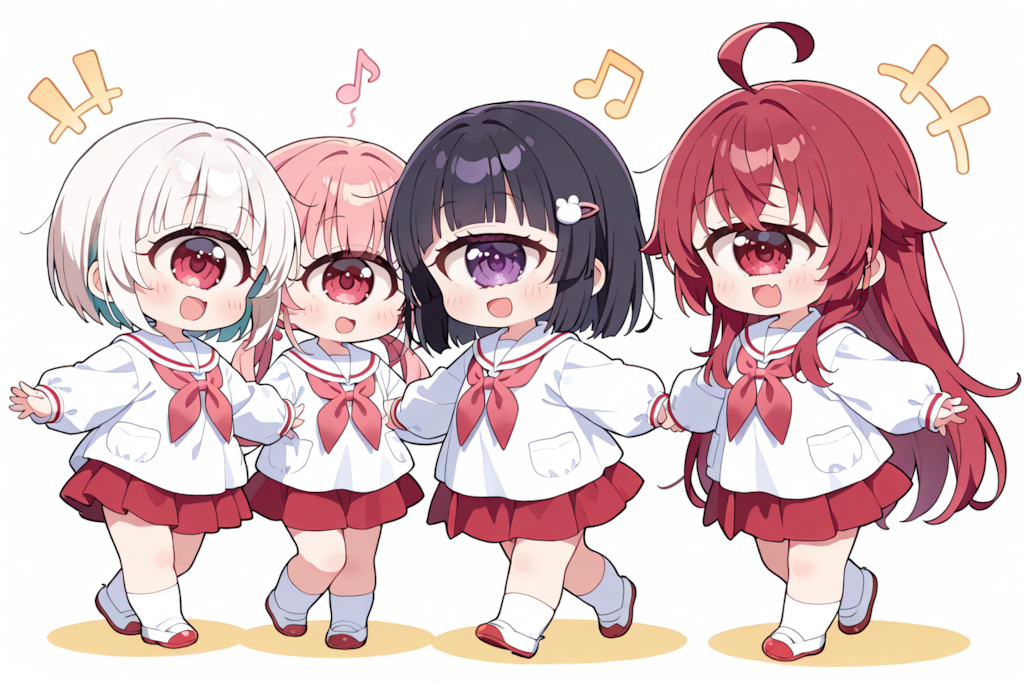 ちちぷいようちえん、あたらしいせいふく（白バージョン）