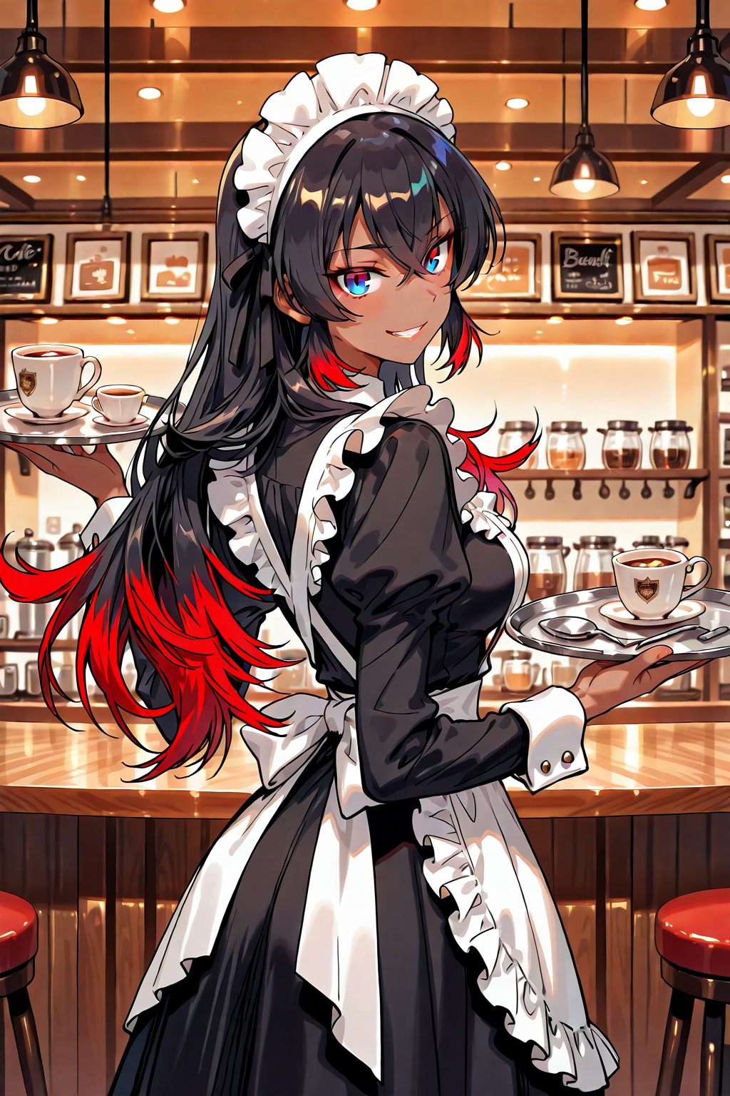 よその子黒メッシュメイドさん