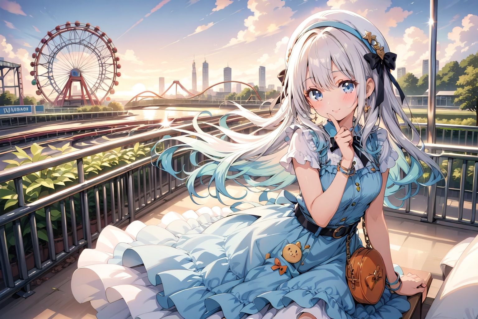遊園地での１枚 | の人気AIイラスト・グラビア