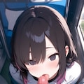 [操り]電車内でフェラさせる男_部分染め女子 6枚目