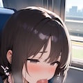 [操り]電車内でフェラさせる男_部分染め女子 4枚目