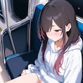 [操り]電車内でフェラさせる男_部分染め女子 5枚目
