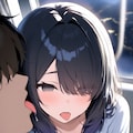 [操り]電車内でフェラさせる男_部分染め女子 8枚目