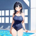 スクール水着姿の杏奈さん 2枚目