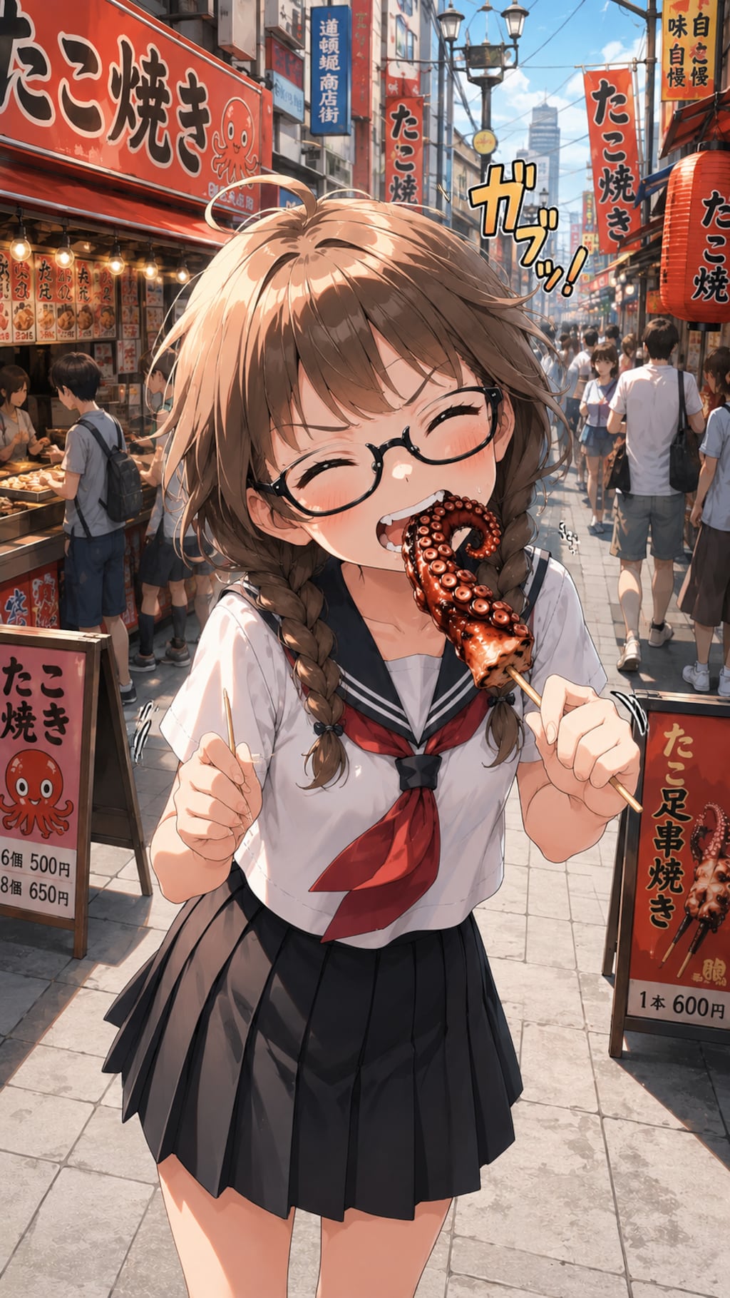 たこ焼きもたこの足焼きもうめえな！～眼鏡三つ編み企画間もなく始まります～
