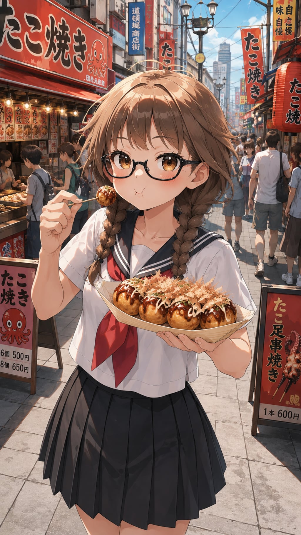 たこ焼きもたこの足焼きもうめえな！～眼鏡三つ編み企画間もなく始まります～