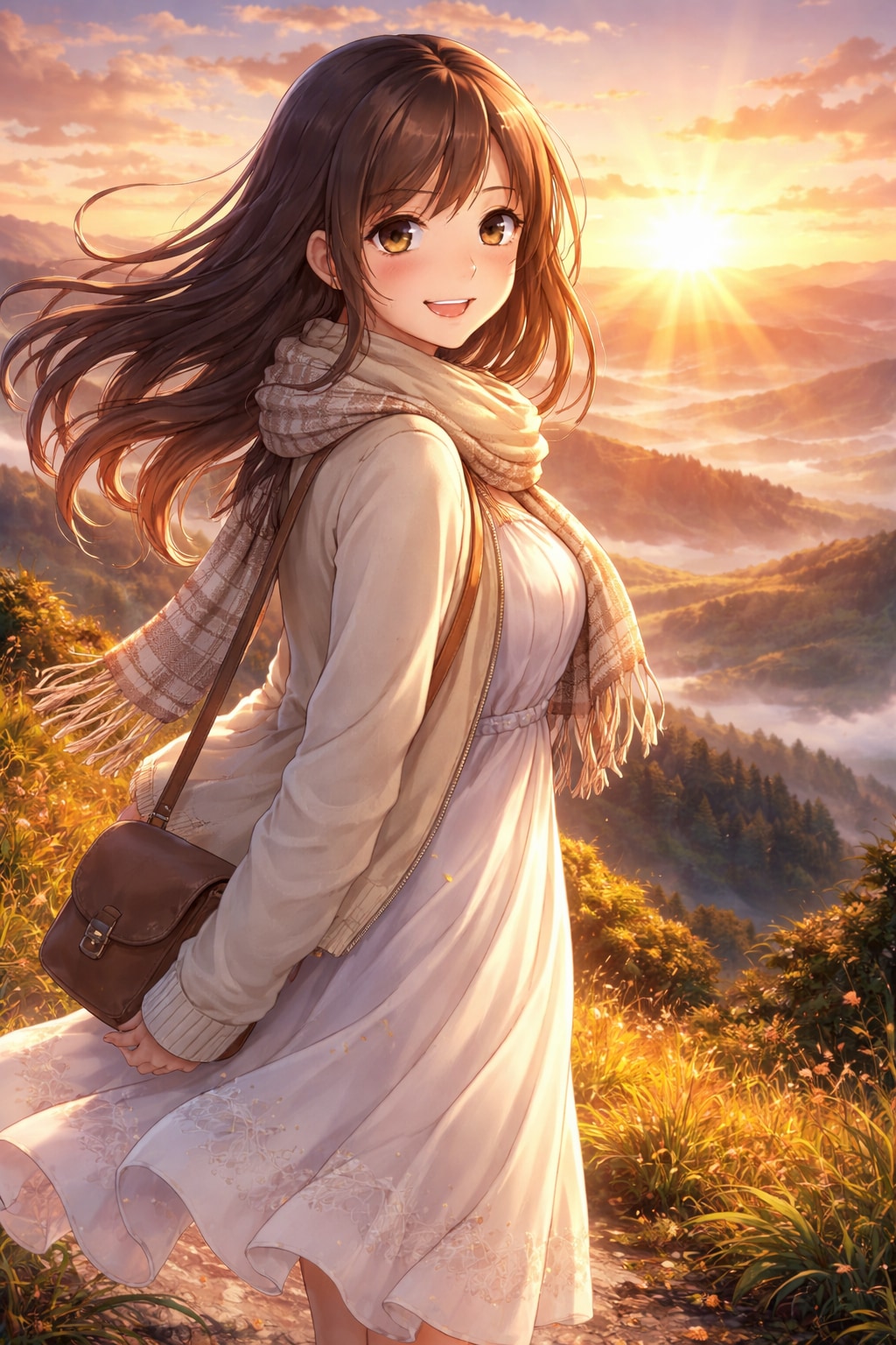 「朝日が綺麗だねぇ♡」 | の人気AIイラスト・グラビア