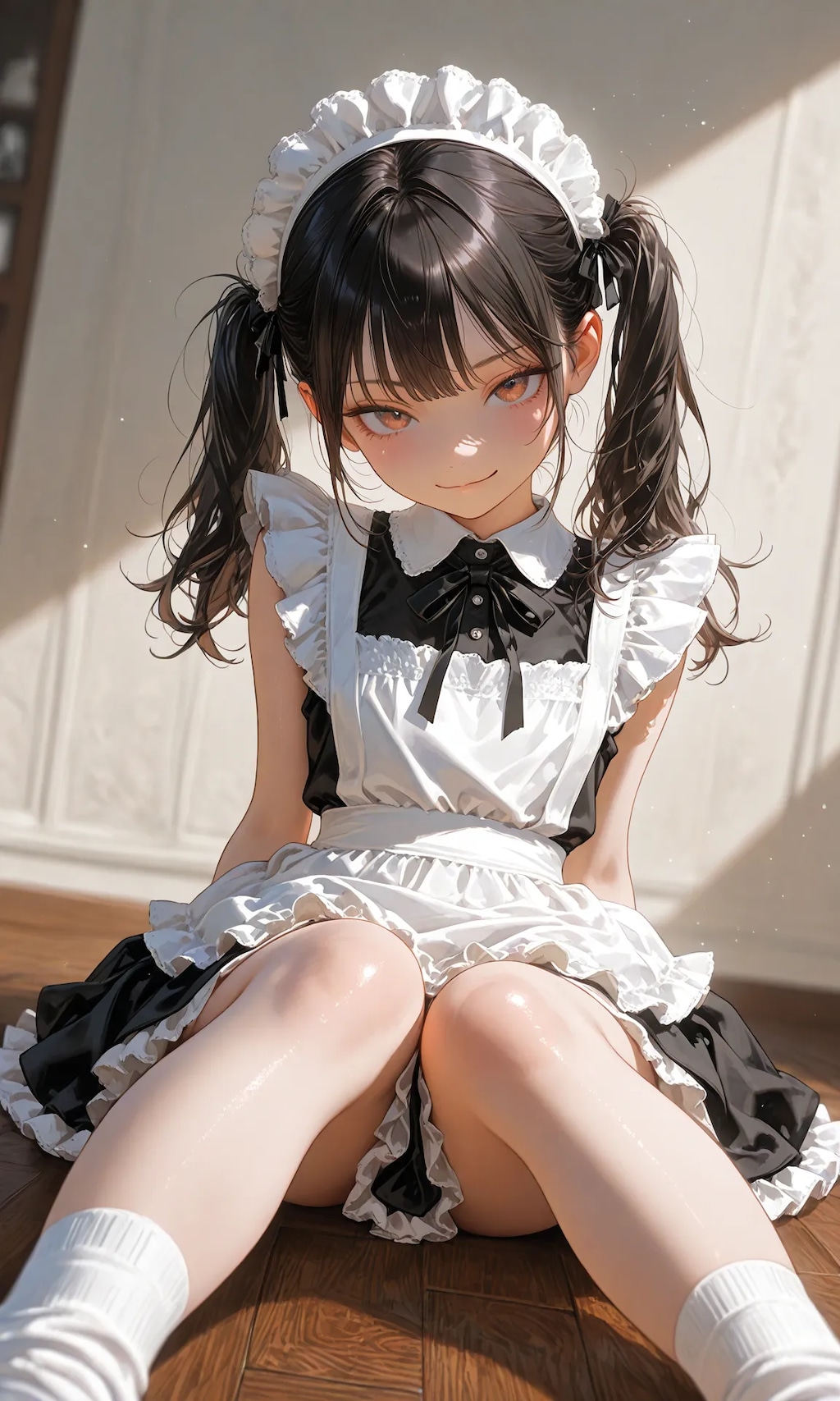 このメイド服、スカート短い？