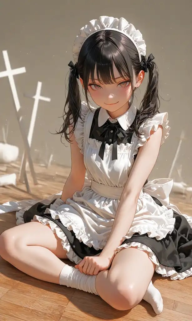 このメイド服、スカート短い？ | の人気AIイラスト・グラビア