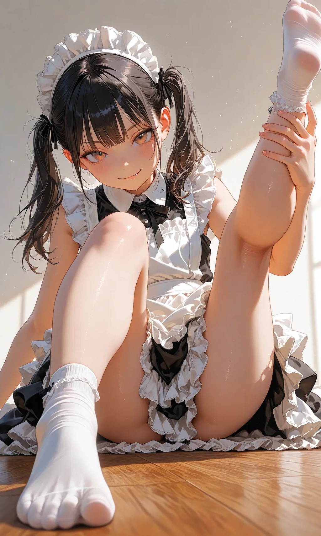 このメイド服、スカート短い？