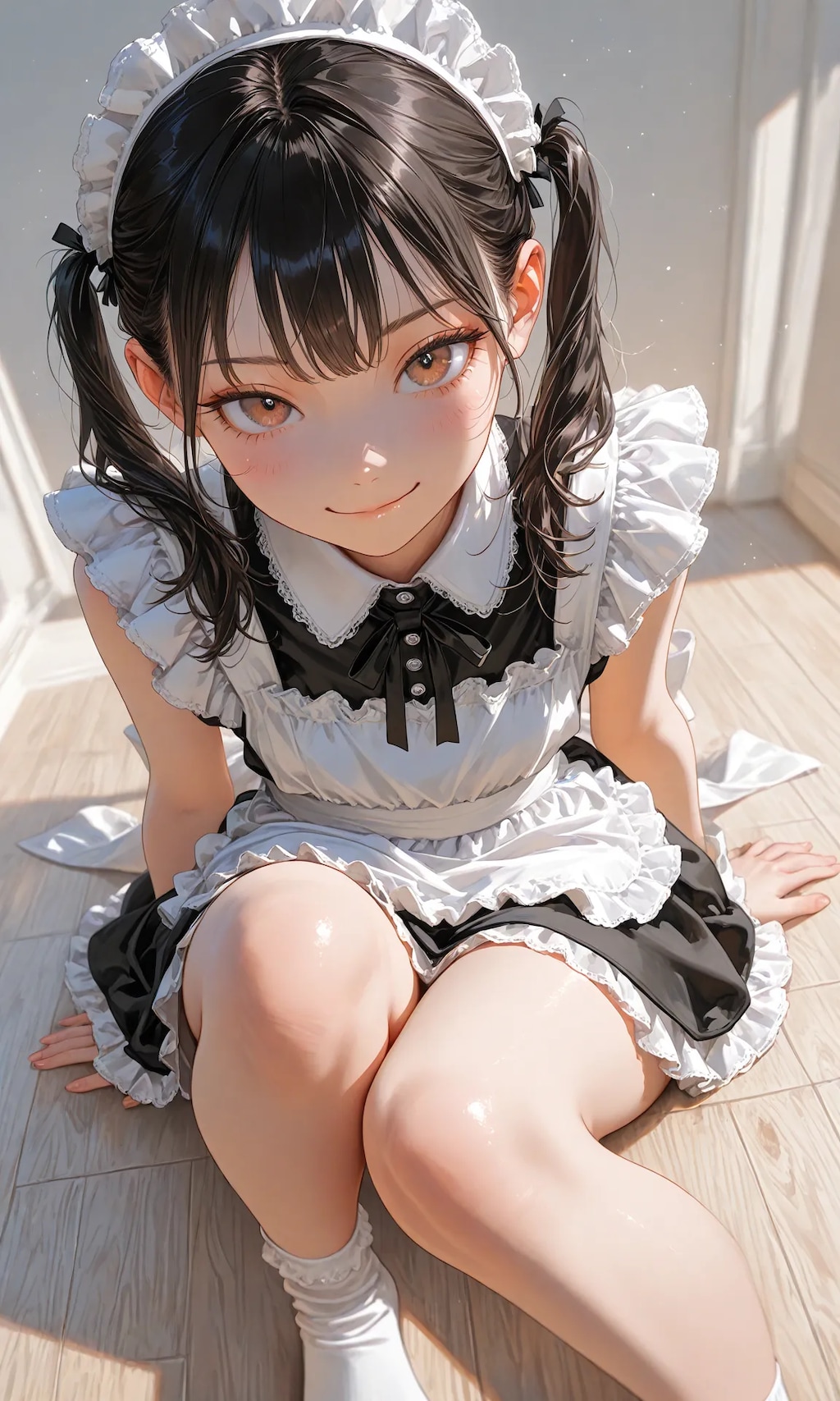 このメイド服、スカート短い？