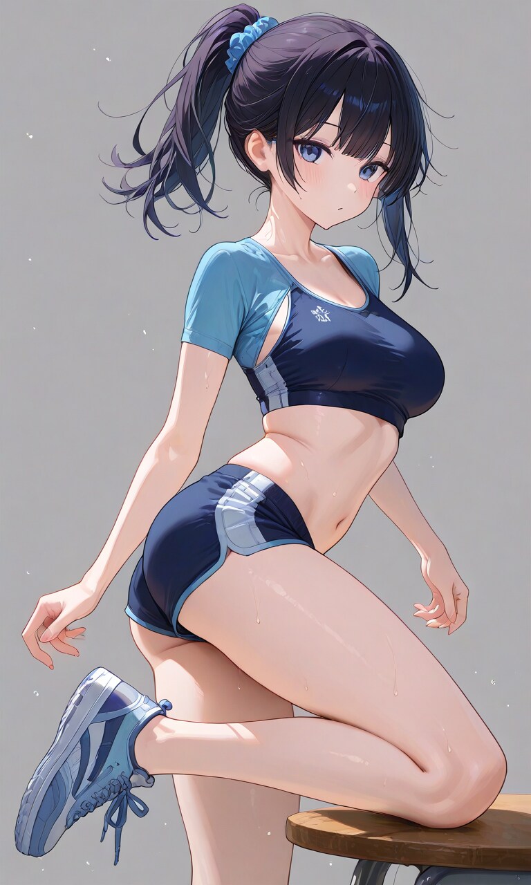スポーツウェの少女