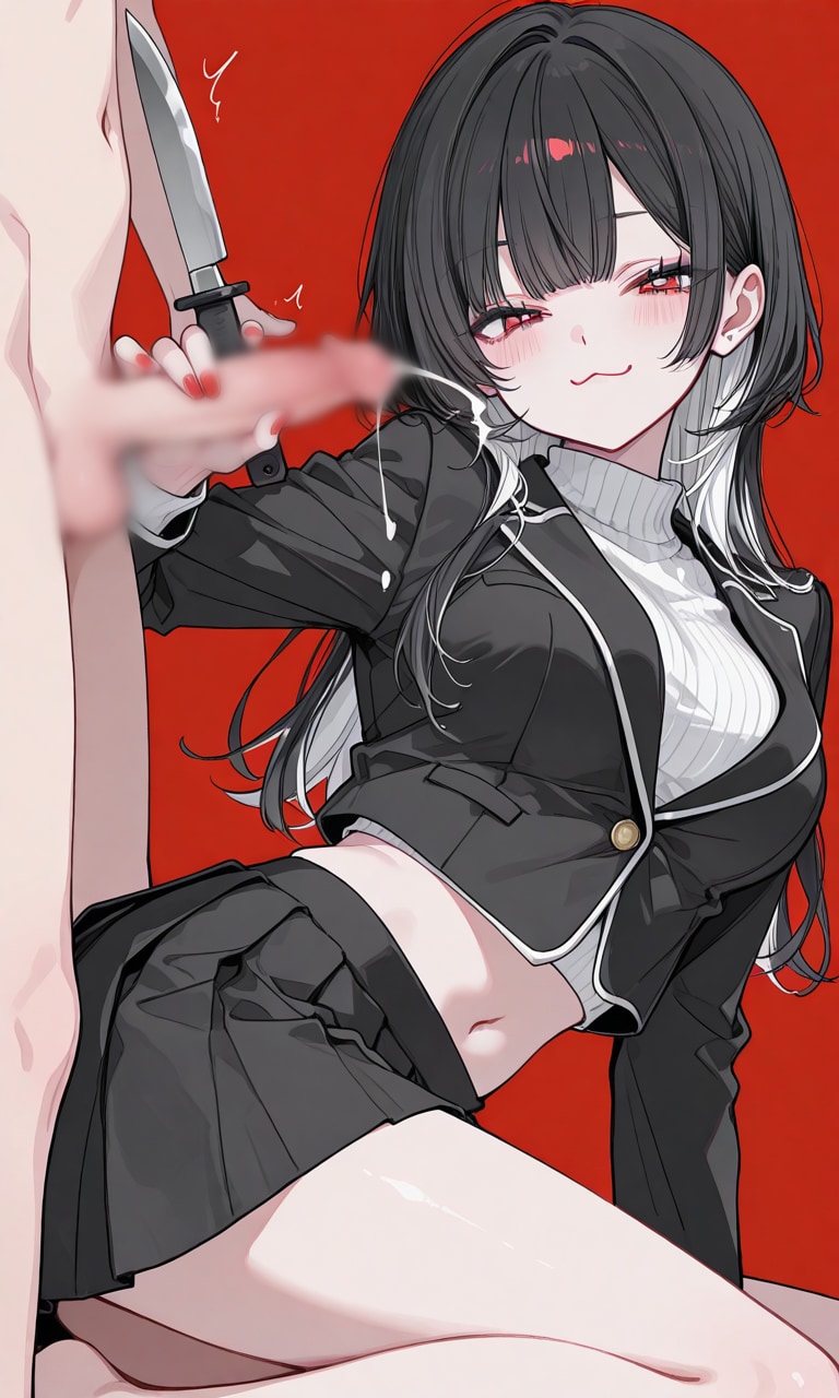 切られたくなかったらちゃんと射精すのよ