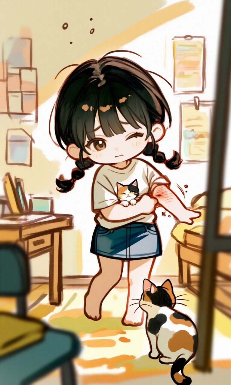 蜂に刺された跡がかゆい