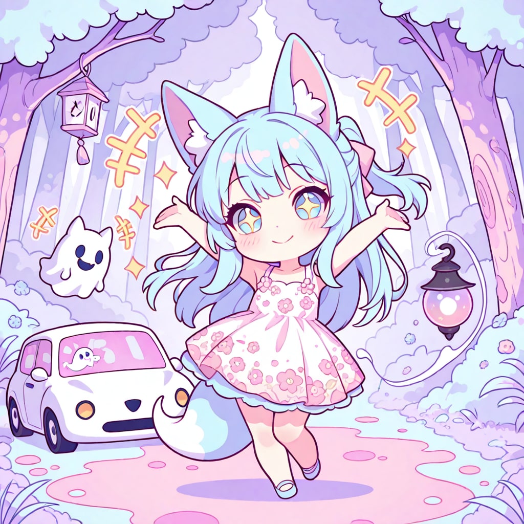 お化けと青髪ちゃん