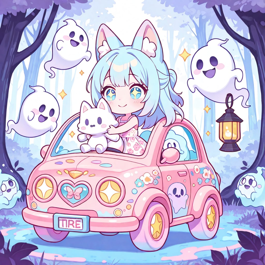 お化けと青髪ちゃん