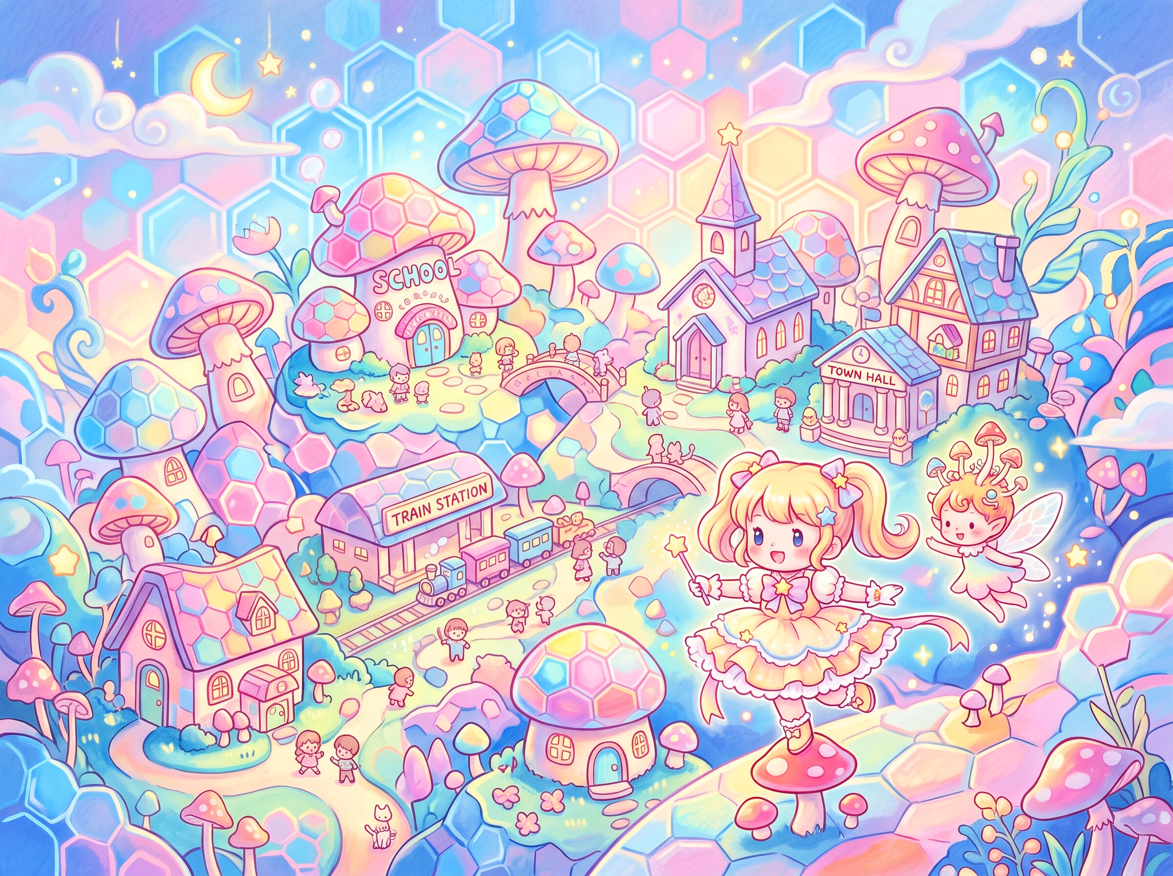 魔法の国へ遊・・研修に来た魔法少女ちゃん