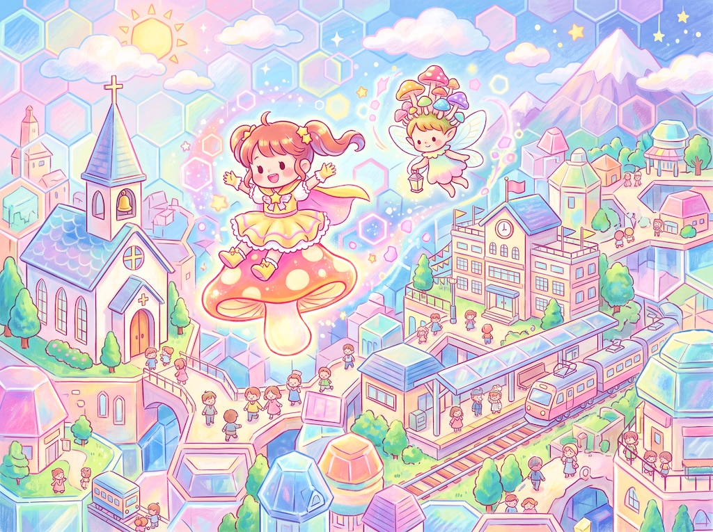 魔法の国へ遊・・研修に来た魔法少女ちゃん