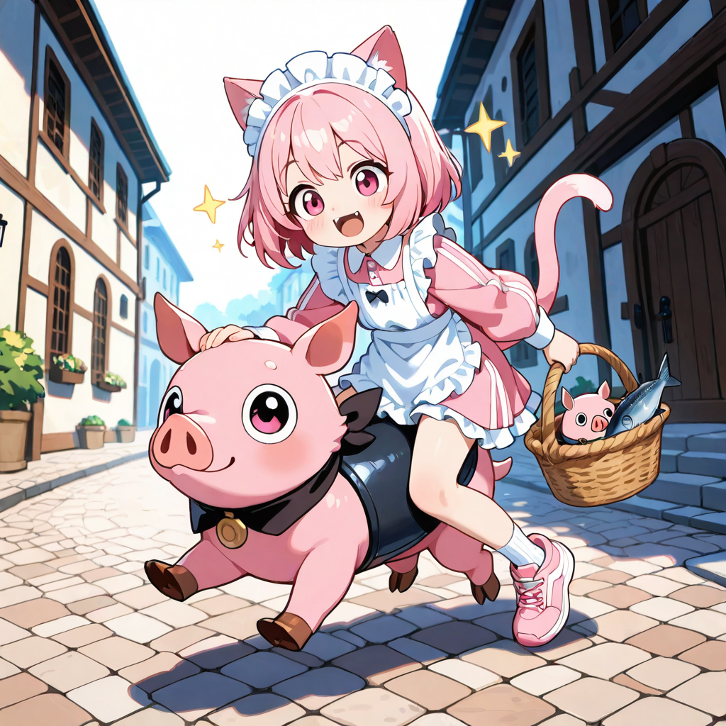 買い物終了にゃん！！さぁ、お屋敷に帰るにゃん！！