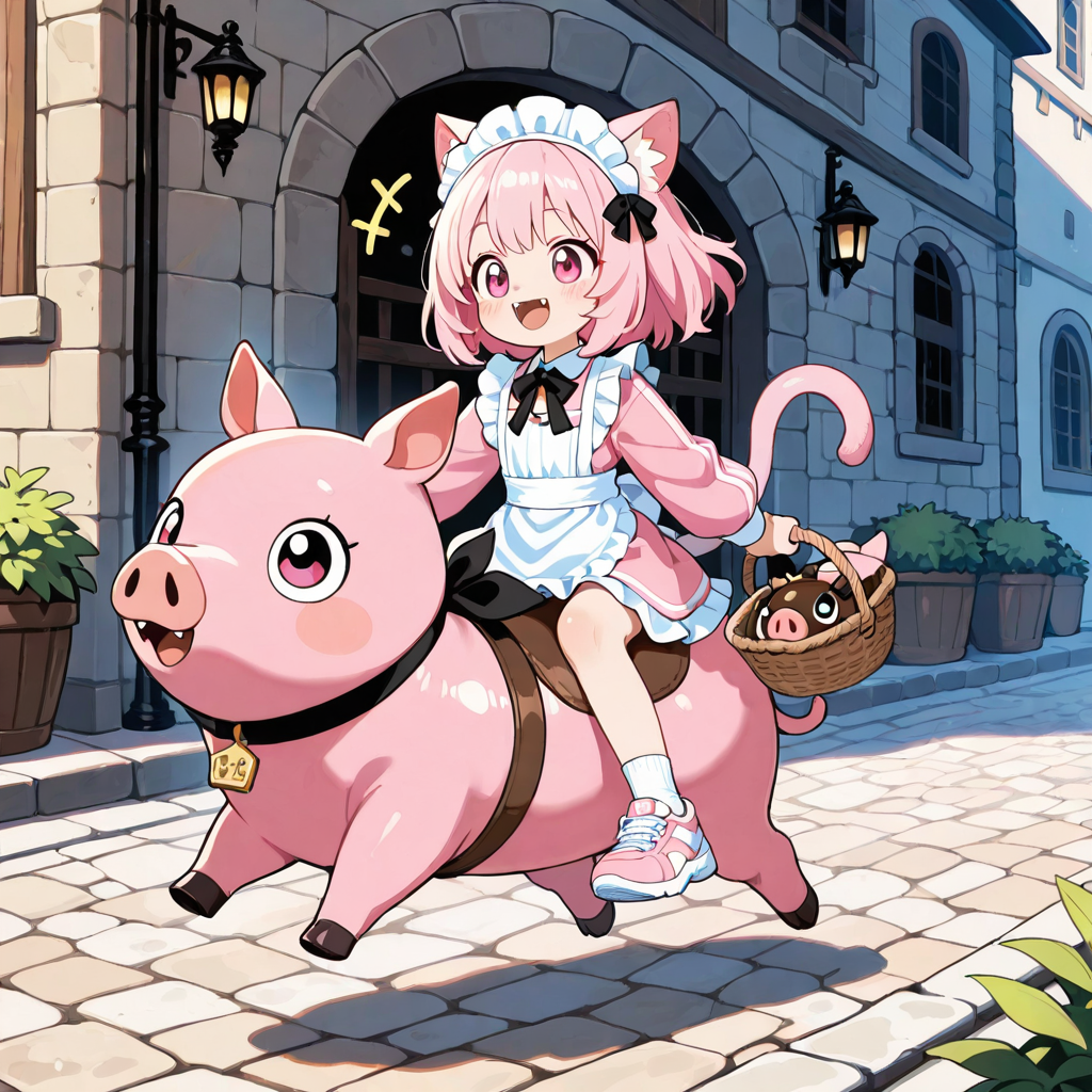 買い物終了にゃん！！さぁ、お屋敷に帰るにゃん！！