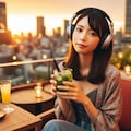 今日のエモっちゃん 🎧🍹🌇 7枚目