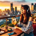 今日のエモっちゃん 🎧🍹🌇 9枚目