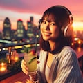 今日のエモっちゃん 🎧🍹🌇 8枚目