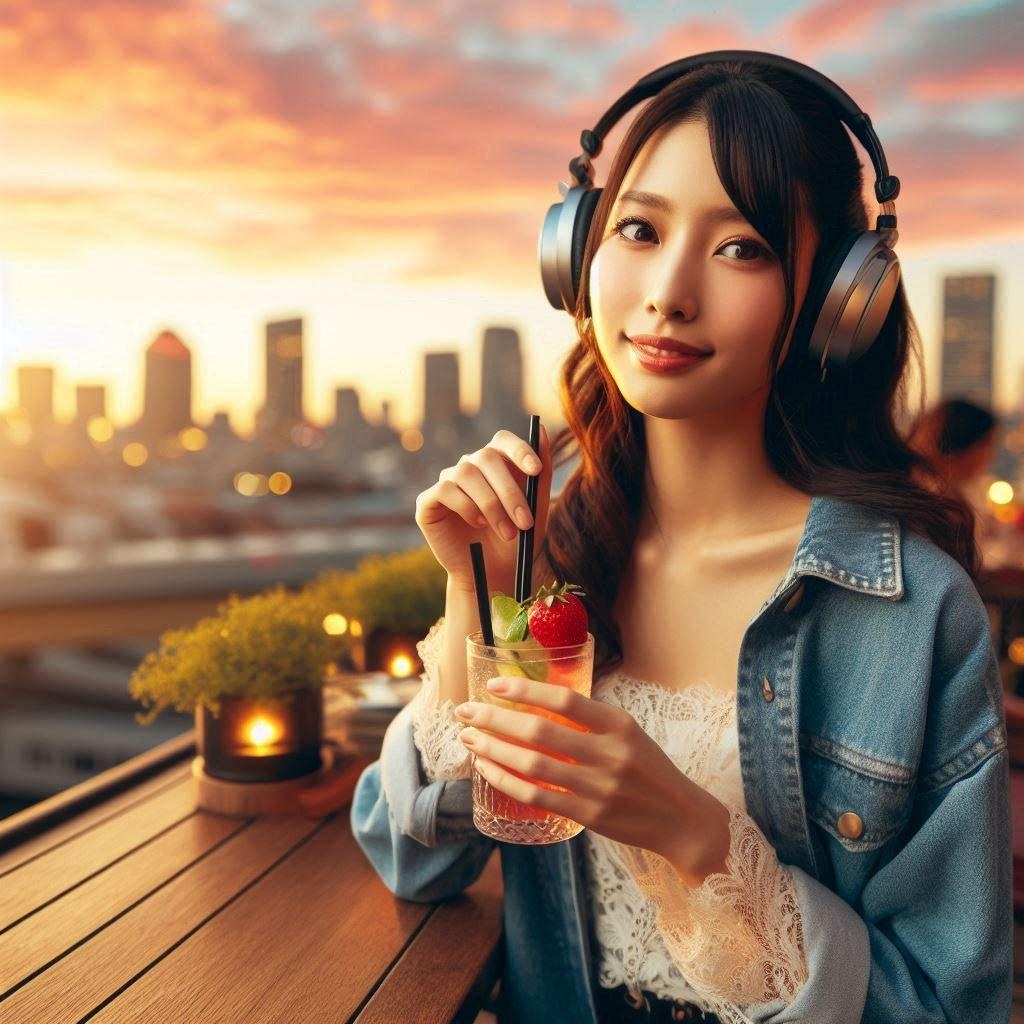 今日のエモっちゃん 🎧🍹🌇