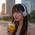 今日のエモっちゃん 🎧🍹🌇 3枚目