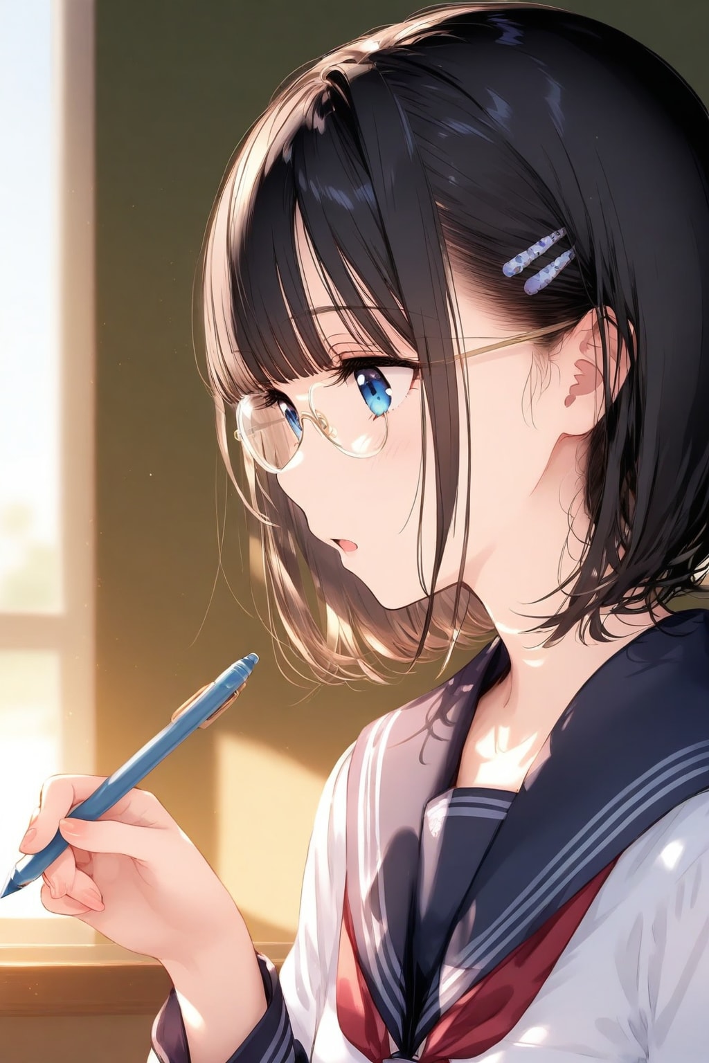 授業中のメガネちゃん👓✨
