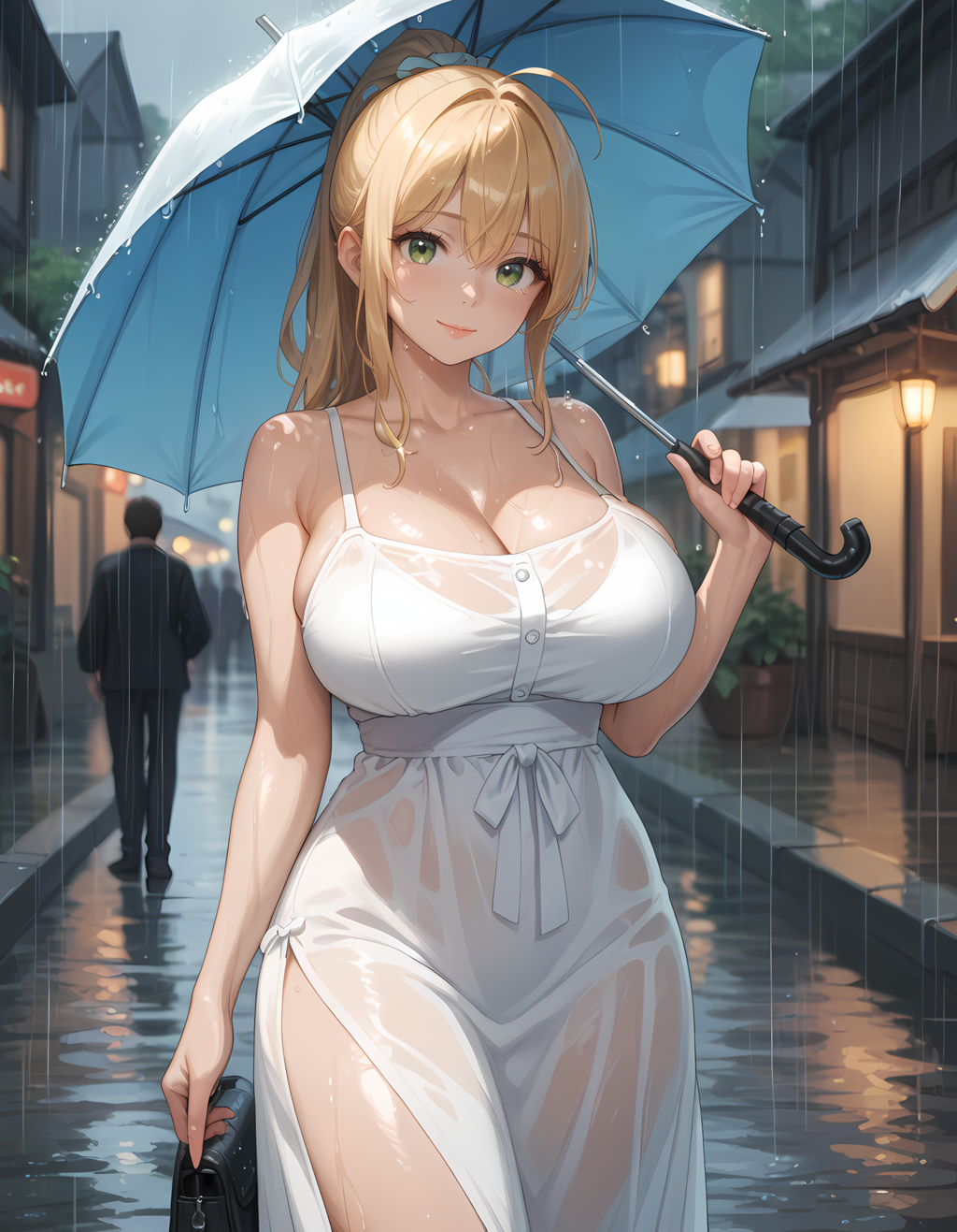 涼し気な奥さん