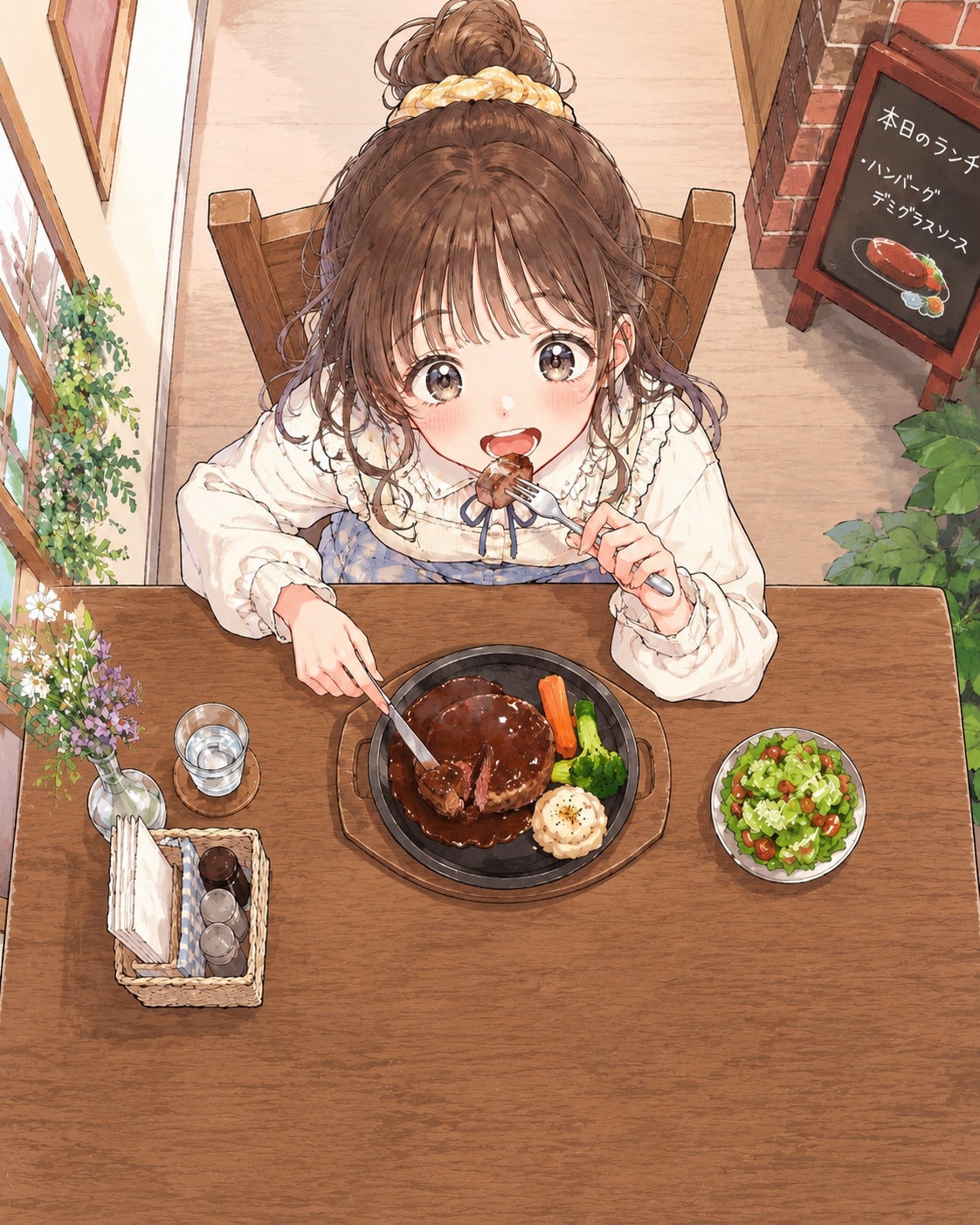 「おじさんとデートしてくれたら美味しいハンバーグ食べさせてあげるよ」