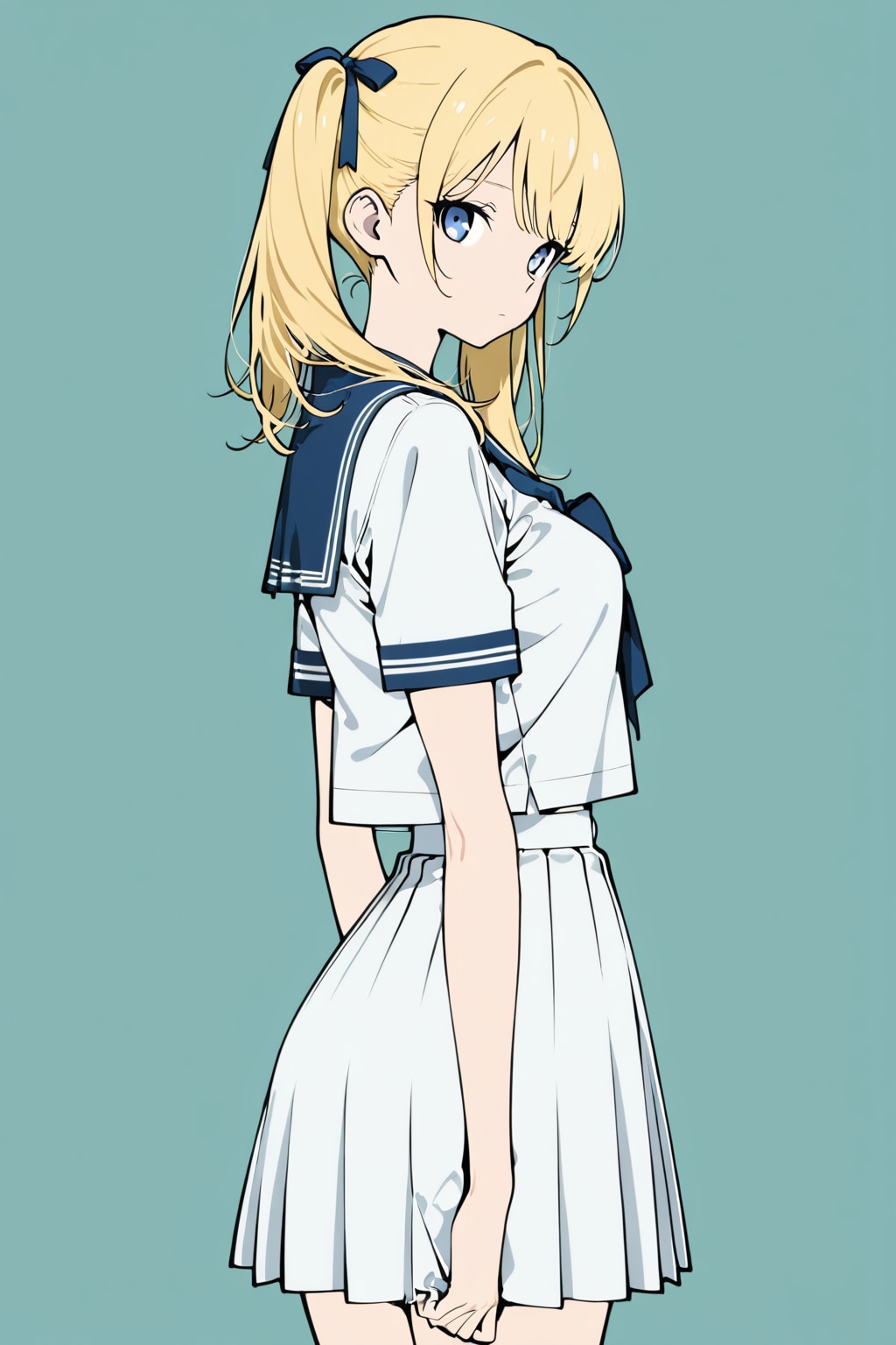 ツインテール、白セーラー服 | の人気AIイラスト・グラビア