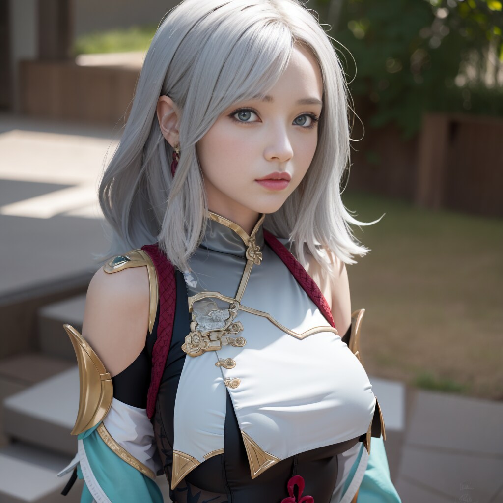 【原神　申鶴】コスプレ風イラスト