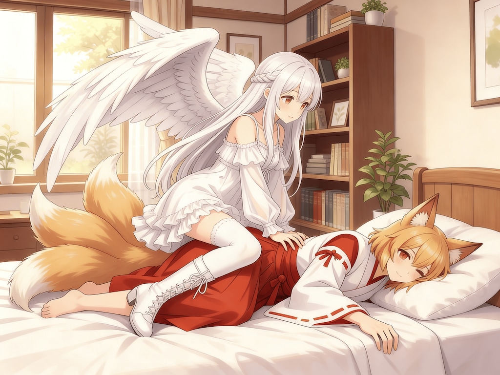 寝る前のふざけ合い