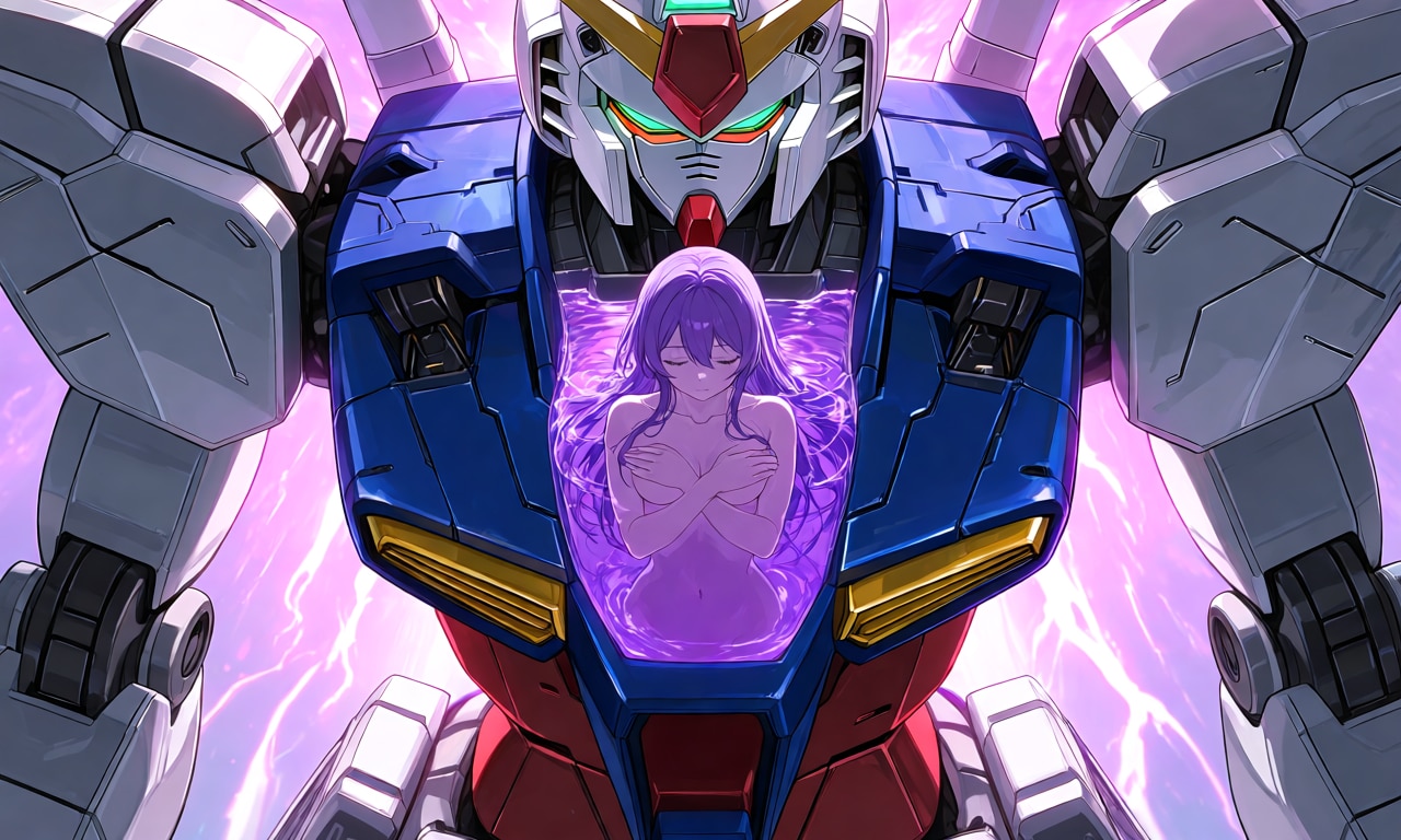 ガンダムのフラッシュシステムにより胴体に培養槽生体ユニットにされた女性