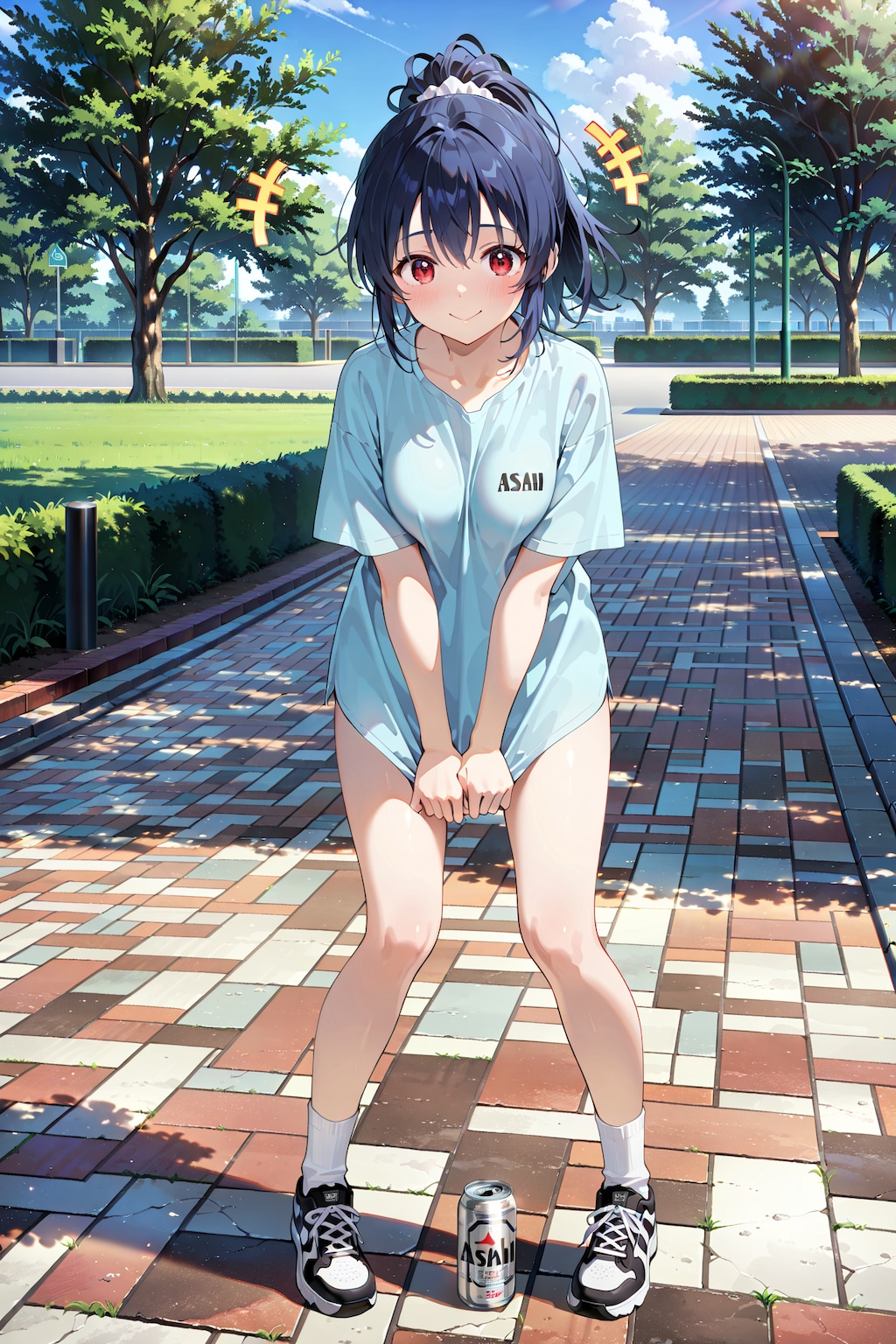 公園ビアガールは青春の味 Y916