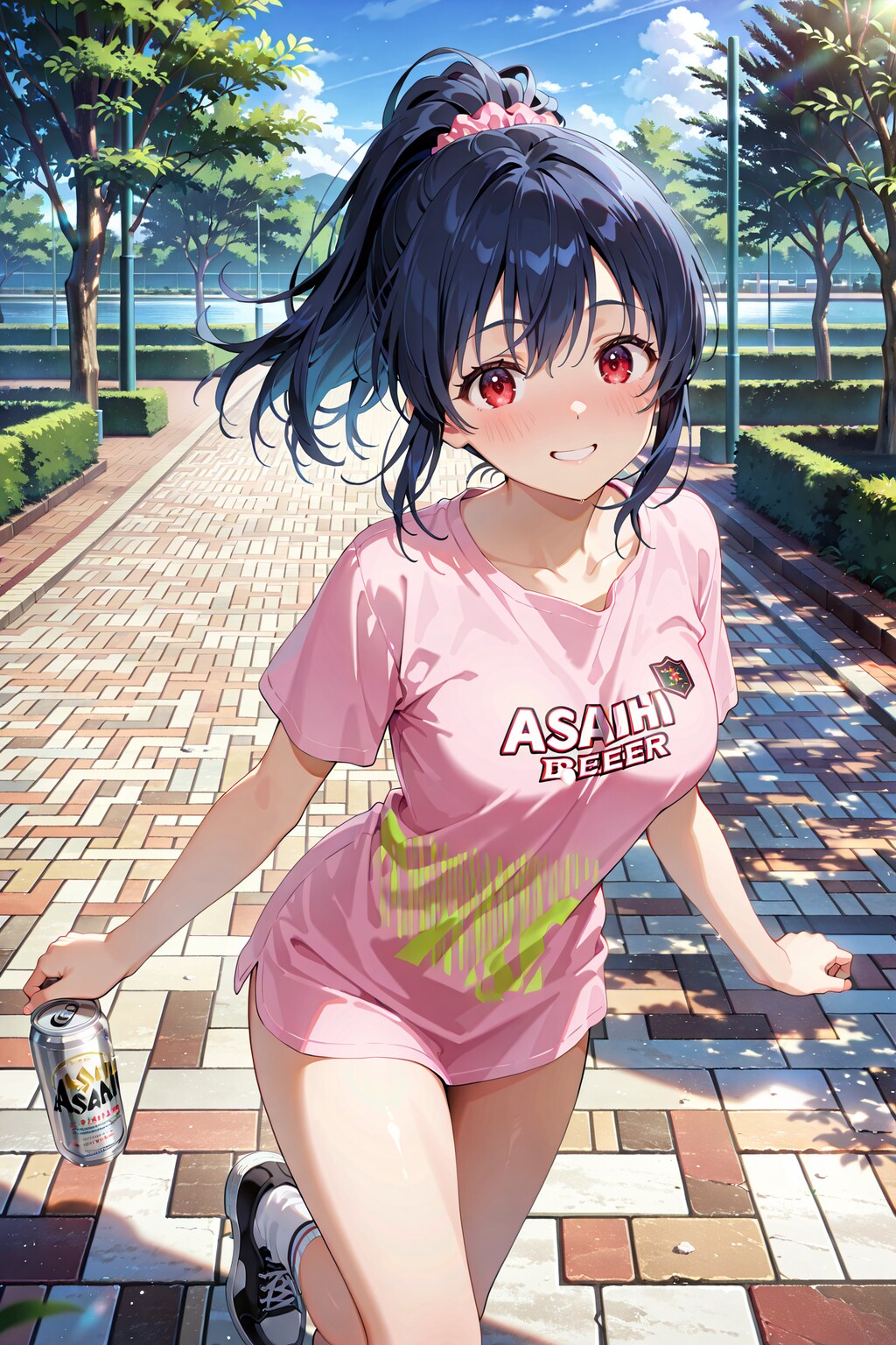 公園ビアガールは青春の味 Y916