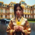 娘は黙って山吹を差し出すのみでした 2枚目