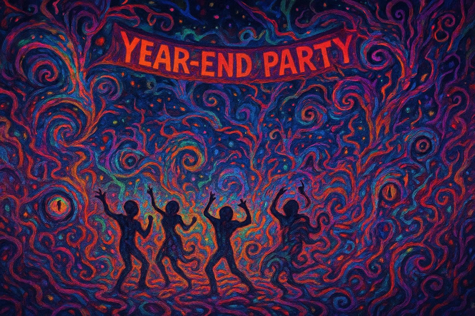 『A year-end party in the chaotic dimension.』(GPT-4o版) | の人気AIイラスト・グラビア