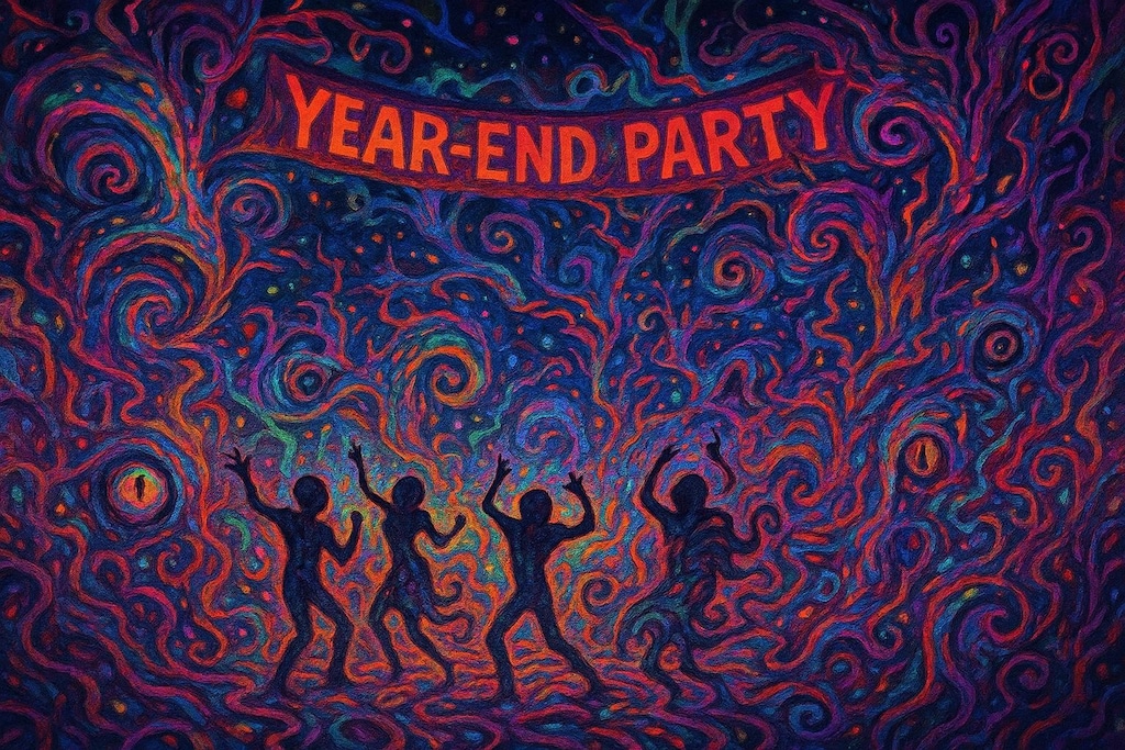『A year-end party in the chaotic dimension.』(GPT-4o版)