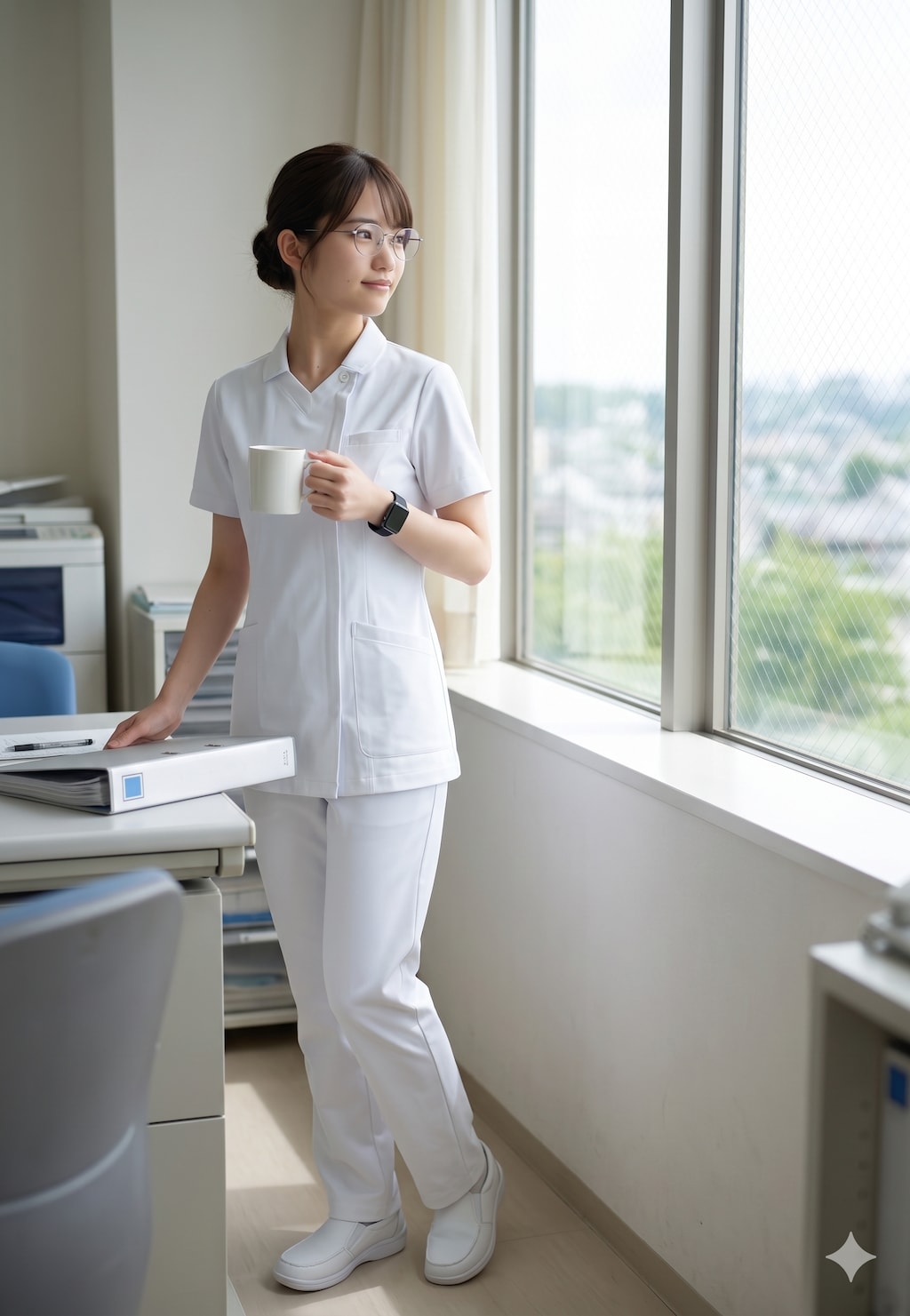 普通の美人　看護師・スタッフルーム