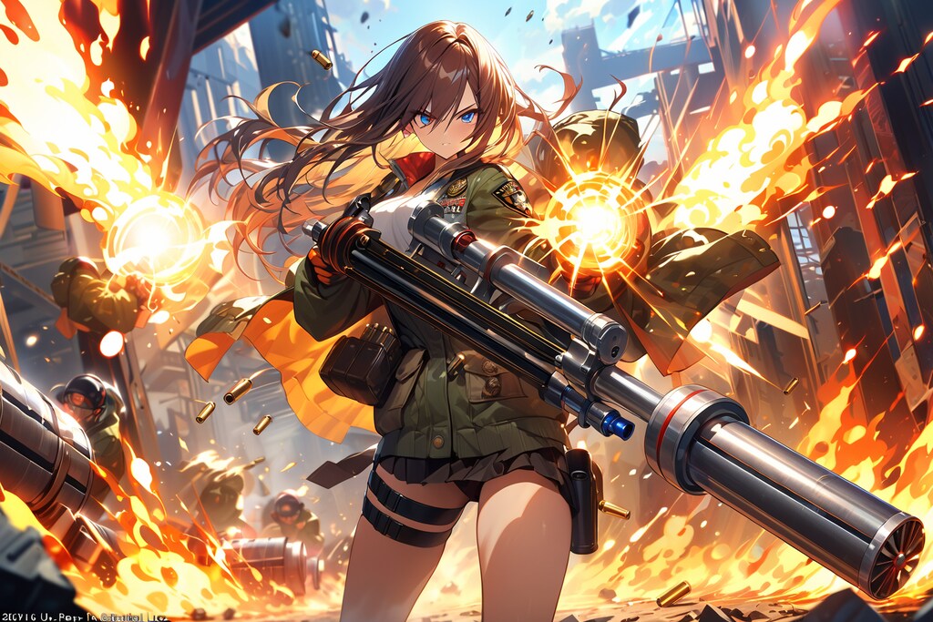 ガトリング銃戦の少女(VEGA)