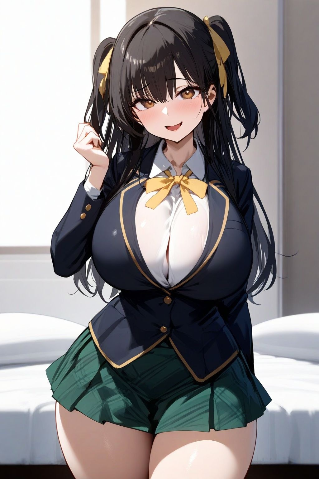 「お母さんの学生時代の制服。借りて来ちった…♥」