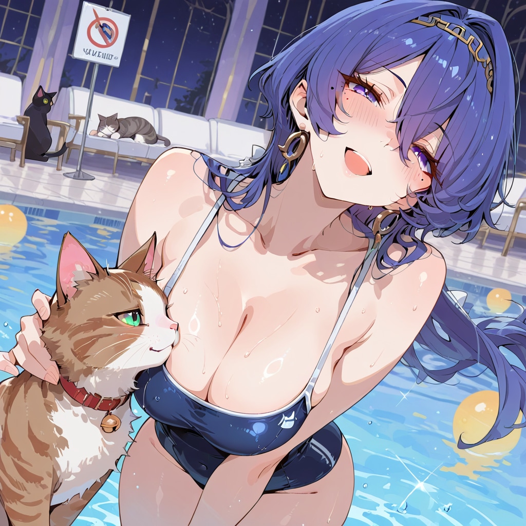 スクール水着に挑戦した、あい