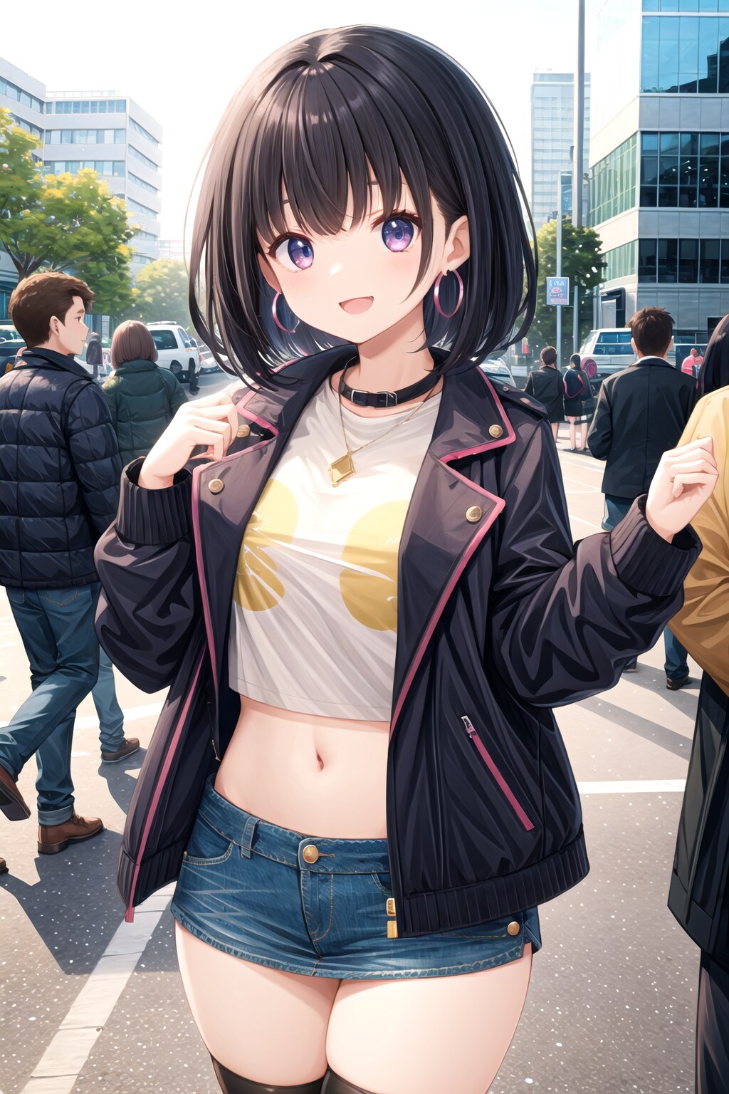 攻めた私服の彼女とデート