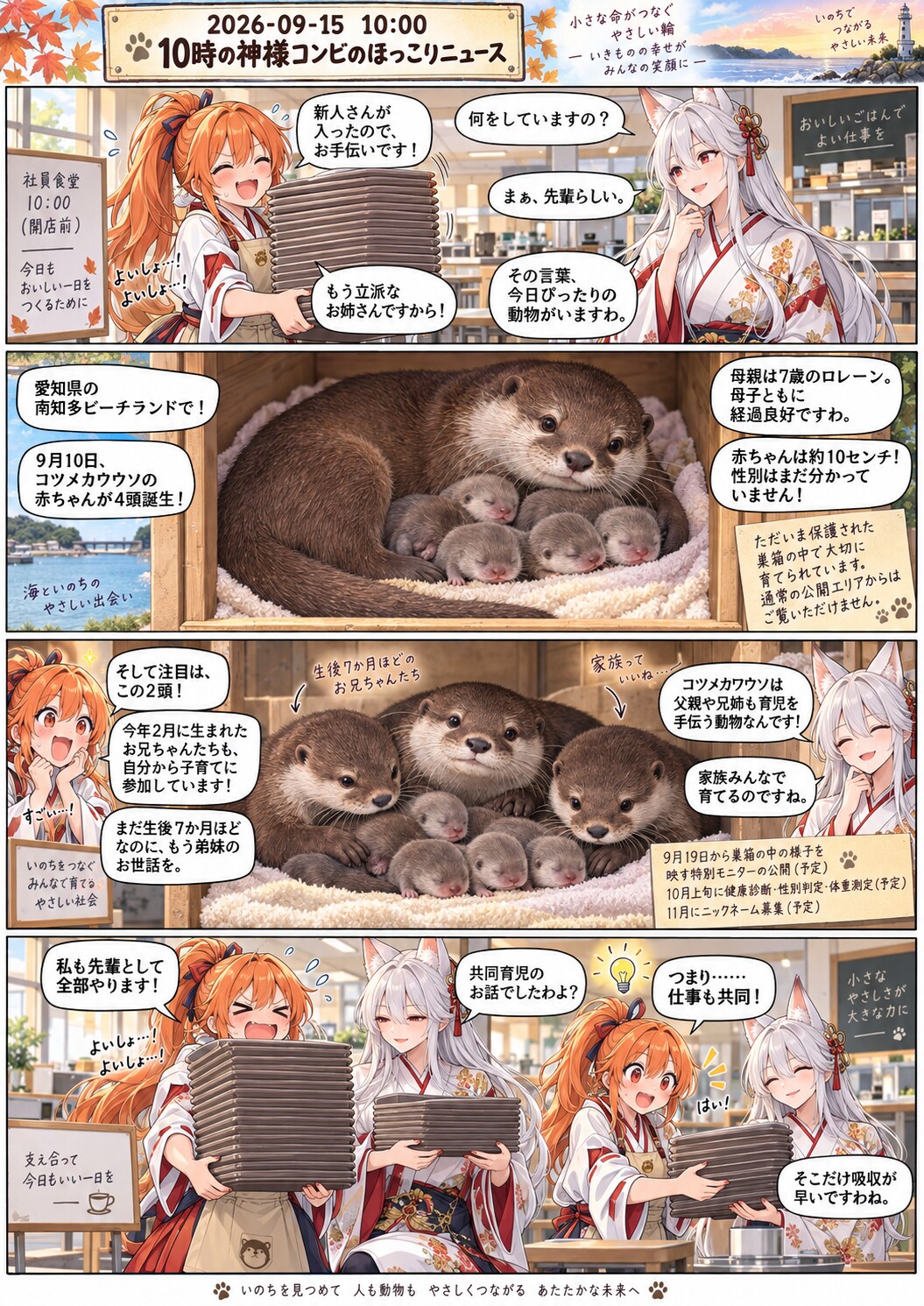 毎日漫画　10時　ほっこりニュース | の人気AIイラスト・グラビア