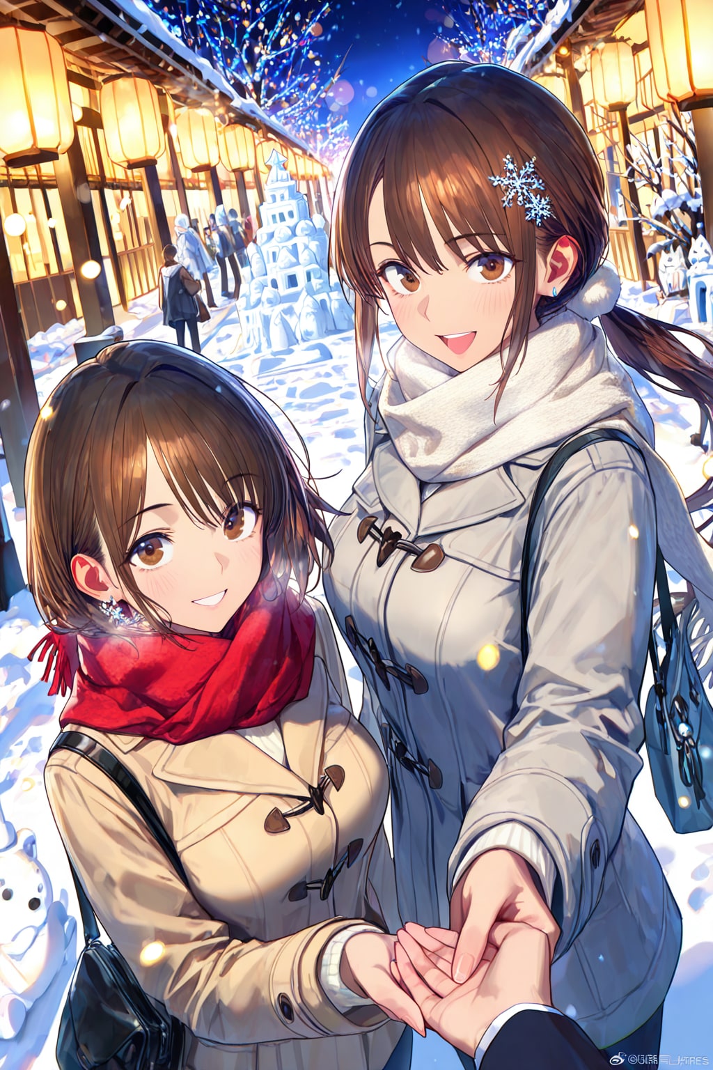 パパとの雪まつり♡