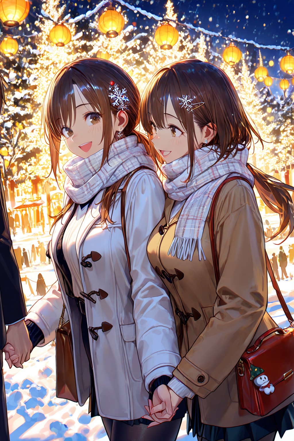 パパとの雪まつり♡ | の人気AIイラスト・グラビア