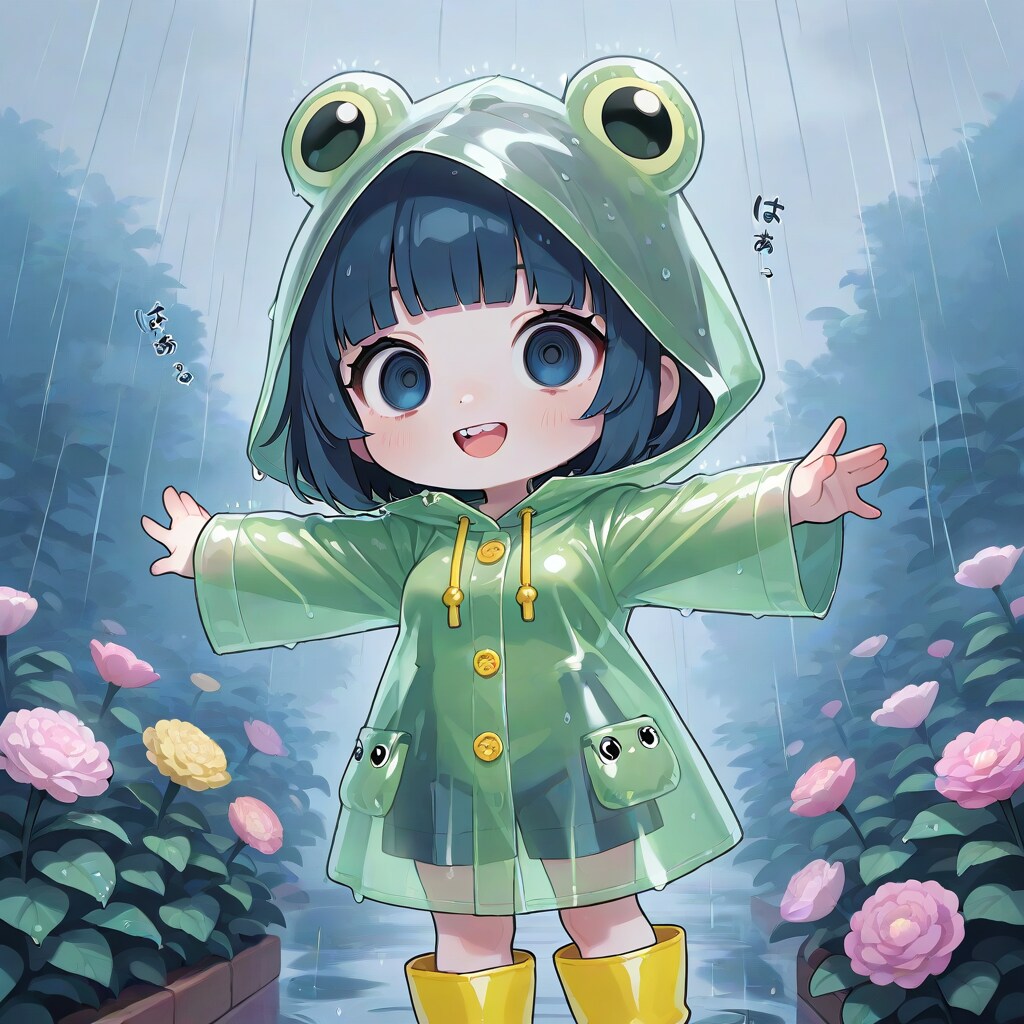 ボクはカエルだから、雨は大好きだよ🎵